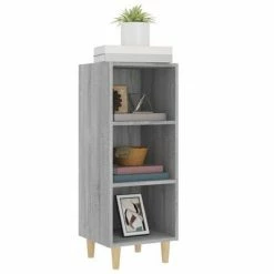 VidaXL Buffet Sonoma gris 34,5x32,5x90 cm Bois d'ingénierie -Buffets & bahuts Soldes image 4 817421