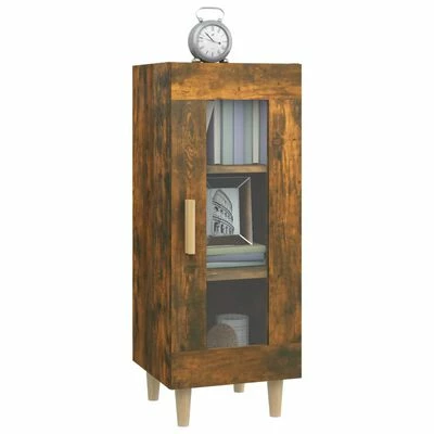 VidaXL Buffet Chêne fumé 34,5x34x90 cm Bois d'ingénierie 4 VidaXL Buffet Chêne fumé 34,5x34x90 cm Bois d'ingénierie – Image 4