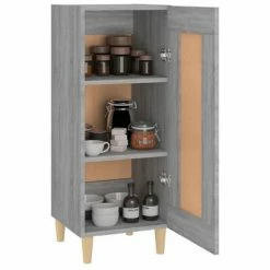 VidaXL Buffet Sonoma gris 34,5x34x90 cm Bois d'ingénierie -Buffets & bahuts Soldes image 4 817433