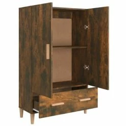 VidaXL Buffet Chêne fumé 70x31x115 cm Bois d'ingénierie -Buffets & bahuts Soldes image 4 817471