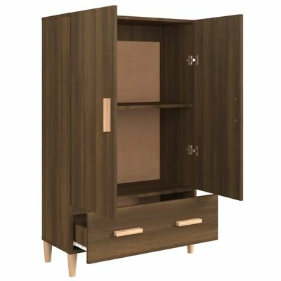 VidaXL Buffet Chêne marron 70x31x115 cm Bois d'ingénierie 4 VidaXL Buffet Chêne marron 70x31x115 cm Bois d'ingénierie – Image 4