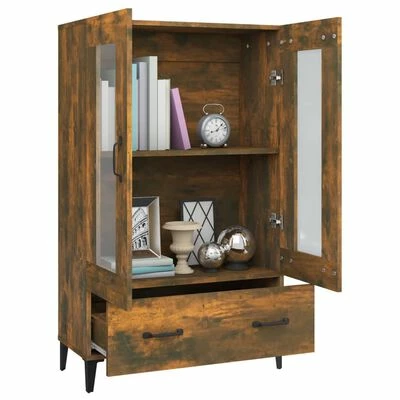 VidaXL Buffet Chêne fumé 70x31x115 cm Bois d'ingénierie 4 VidaXL Buffet Chêne fumé 70x31x115 cm Bois d'ingénierie – Image 4