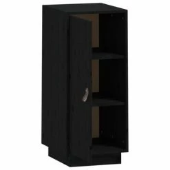 VidaXL Buffet Noir 34x40x75 cm Bois massif de pin 9 VidaXL Buffet Noir 34x40x75 cm Bois massif de pin -Buffets & bahuts Soldes image 4 820116