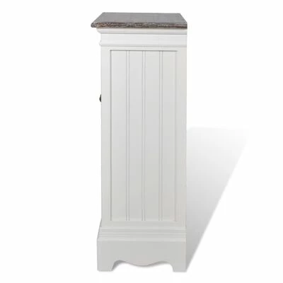 VidaXL Armoire 2 portes et 1 tiroir Blanc Bois 5 VidaXL Armoire 2 portes et 1 tiroir Blanc Bois – Image 5