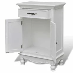 VidaXL Armoire avec 2 portes et 1 tiroir Bois Blanc -Buffets & bahuts Soldes image 5 241375
