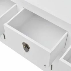 VidaXL Buffet en style chinois en bois massif Blanc 10 VidaXL Buffet en style chinois en bois massif Blanc -Buffets & bahuts Soldes image 5 242647