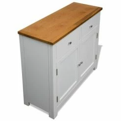 VidaXL Buffet 90 x 33,5 x 83 cm Bois de chêne massif -Buffets & bahuts Soldes image 5 247123