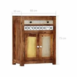 VidaXL Armoire latérale 60 x 30 x 75 cm Bois de Sesham massif -Buffets & bahuts Soldes image 5 247730