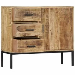 VidaXL Buffet 88 x 30 x 71 cm Bois de manguier massif -Buffets & bahuts Soldes image 5 247969