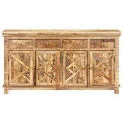 VidaXL Buffet avec 4 tiroirs 160 x 40 x 85 cm Bois massif de manguier -Buffets & bahuts Soldes image 5 248106
