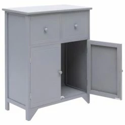 VidaXL Armoire latérale Gris 60x30x75 cm Bois de Paulownia -Buffets & bahuts Soldes image 5 284103