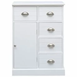 VidaXL Buffet avec 10 tiroirs Blanc 113 x 30 x 79 cm Bois -Buffets & bahuts Soldes image 5 284175