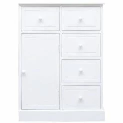 VidaXL Buffet avec 10 tiroirs Blanc 113 x 30 x 79 cm Bois -Buffets & bahuts Soldes image 5 284177