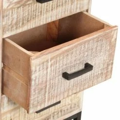 VidaXL Buffet Blanc 73x30x75 cm Bois d'acacia massif -Buffets & bahuts Soldes image 5 287327