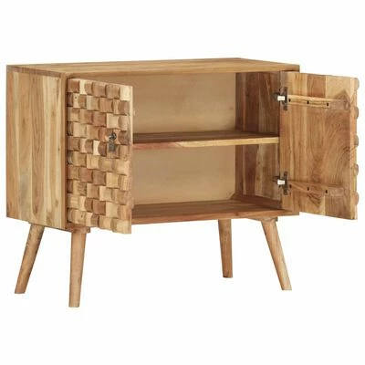 VidaXL Buffet 75x35x65 cm Bois d'acacia solide 5 VidaXL Buffet 75x35x65 cm Bois d'acacia solide – Image 5