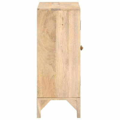 VidaXL Buffet 80x30x73 cm Bois de manguier massif et canne naturelle 5 VidaXL Buffet 80x30x73 cm Bois de manguier massif et canne naturelle – Image 5