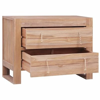 VidaXL Buffet 80x35x60 cm Bois de teck massif 5 VidaXL Buffet 80x35x60 cm Bois de teck massif – Image 5