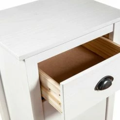 VidaXL Buffet Hill Range Blanc 46x35x80 cm Bois de pin solide -Buffets & bahuts Soldes image 5 288912