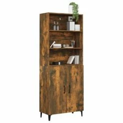 VidaXL Buffet haut Chêne fumé Bois d'ingénierie -Buffets & bahuts Soldes image 5 3115113