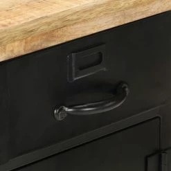 VidaXL Buffet 60x30x76 cm Bois de manguier brut -Buffets & bahuts Soldes image 5 320663