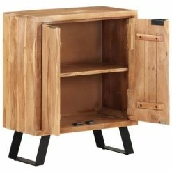 VidaXL Buffet 60x36x76 cm Bois d'acacia solide avec bord naturel -Buffets & bahuts Soldes image 5 323521