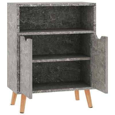 VidaXL Buffet Gris béton 60x30x72 cm Aggloméré 5 VidaXL Buffet Gris béton 60x30x72 cm Aggloméré – Image 5