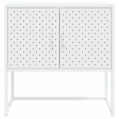 VidaXL Buffet Blanc 75x35x75 cm Acier 5 VidaXL Buffet Blanc 75x35x75 cm Acier – Image 5