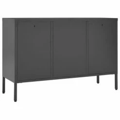 VidaXL Buffet Anthracite 105x35x70 cm Acier et verre trempé -Buffets & bahuts Soldes image 5 336078