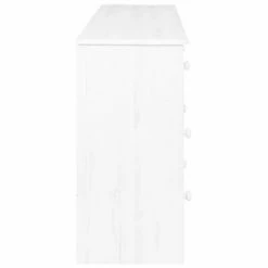 VidaXL Buffet 7 tiroirs Blanc 113x35x73 cm Bois de pin massif -Buffets & bahuts Soldes image 5 337030
