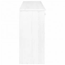 VidaXL Buffet 3 tiroirs Blanc 113x35x73 cm Bois de pin massif -Buffets & bahuts Soldes image 5 337036