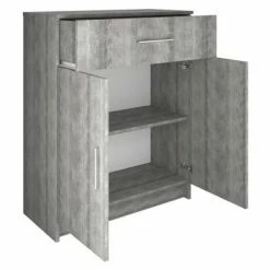 VidaXL Buffet Aggloméré 71x35x88 cm Béton -Buffets & bahuts Soldes image 5 340238