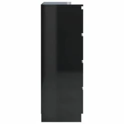 VidaXL Buffet Noir brillant 60x35x98,5 cm Bois d'ingénierie -Buffets & bahuts Soldes image 5 800538