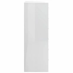 VidaXL Buffet avec 6 tiroirs Blanc brillant 50x34x96 cm Aggloméré -Buffets & bahuts Soldes image 5 800672