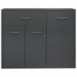 VidaXL Buffet Gris brillant 88x30x70 cm Aggloméré -Buffets & bahuts Soldes image 5 800683