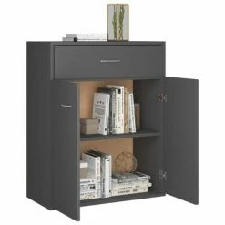 VidaXL Buffet Gris 60 x 30 x 75 cm Aggloméré -Buffets & bahuts Soldes image 5 800713