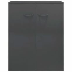 VidaXL Buffet Gris brillant 60x30x75 cm Aggloméré -Buffets & bahuts Soldes image 5 800737