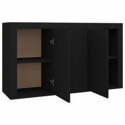VidaXL Buffet Noir 120x36x69 cm Aggloméré -Buffets & bahuts Soldes image 5 801842