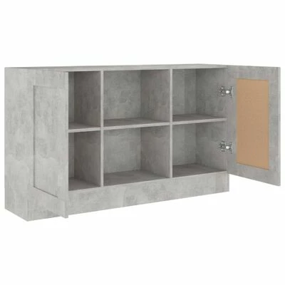 VidaXL Buffet Gris béton 120x30,5x70 cm Aggloméré 5 VidaXL Buffet Gris béton 120x30,5x70 cm Aggloméré – Image 5