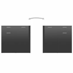 VidaXL Buffet Noir brillant 80x36x75 cm Aggloméré 10 VidaXL Buffet Noir brillant 80x36x75 cm Aggloméré -Buffets & bahuts Soldes image 5 805777