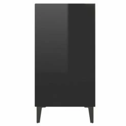 VidaXL Buffet Noir brillant 57x35x70 cm Aggloméré -Buffets & bahuts Soldes image 5 806065