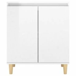 VidaXL Buffet avec pieds en bois Blanc brillant 60x35x70 cm Aggloméré 10 VidaXL Buffet avec pieds en bois Blanc brillant 60x35x70 cm Aggloméré -Buffets & bahuts Soldes image 5 806073