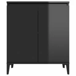 VidaXL Buffet Noir brillant 60x35x70 cm Aggloméré -Buffets & bahuts Soldes image 5 806083