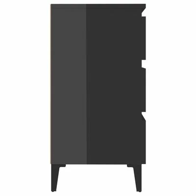 VidaXL Buffet Gris brillant 60x35x69 cm Aggloméré 5 VidaXL Buffet Gris brillant 60x35x69 cm Aggloméré – Image 5