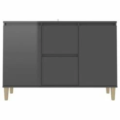 VidaXL Buffet Gris brillant 103,5x35x70 cm Aggloméré -Buffets & bahuts Soldes image 5 806111