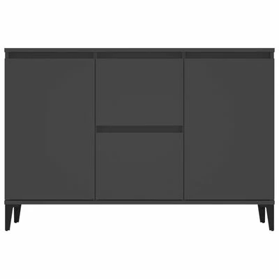 VidaXL Buffet Gris 104x35x70 cm Aggloméré 5 VidaXL Buffet Gris 104x35x70 cm Aggloméré – Image 5