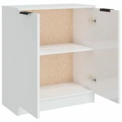 VidaXL Buffet Blanc brillant 60x30x70 cm Bois d'ingénierie -Buffets & bahuts Soldes image 5 811067