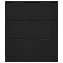 VidaXL Buffet Noir 60x30x70 cm Bois d'ingénierie -Buffets & bahuts Soldes image 5 811071