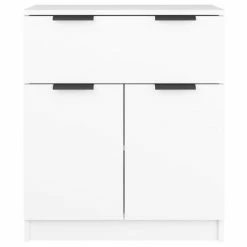 VidaXL Buffet Blanc 60x30x70 cm Bois d'ingénierie -Buffets & bahuts Soldes image 5 811088