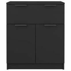 VidaXL Buffet Noir 60x30x70 cm Bois d'ingénierie -Buffets & bahuts Soldes image 5 811089