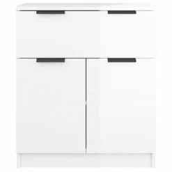 VidaXL Buffet Blanc brillant 60x30x70 cm Bois d'ingénierie 10 VidaXL Buffet Blanc brillant 60x30x70 cm Bois d'ingénierie -Buffets & bahuts Soldes image 5 811094